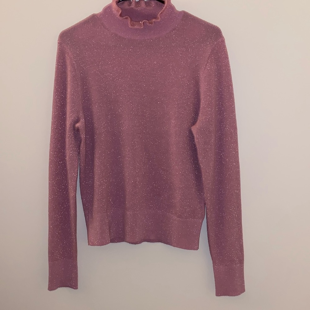 JCrew woman’s Pink sparkle blouse size Large